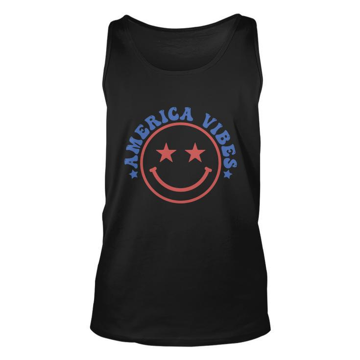 America Vibes Smiley 4Th Of July Unisex Tank Top