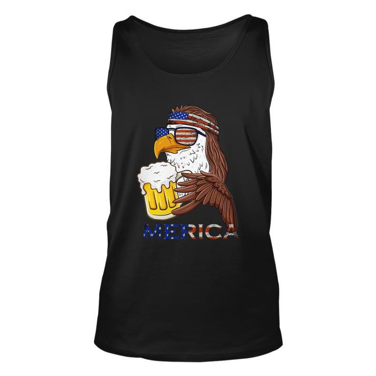 American Bald Eagle Mullet Graffiti 4Th Of July Patriotic Gift Unisex Tank Top