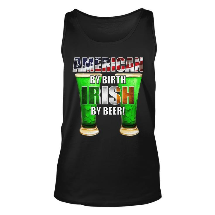 American By Birth Irish By Beer St Patricks Day Graphic Design Printed Casual Daily Basic Unisex Tank Top