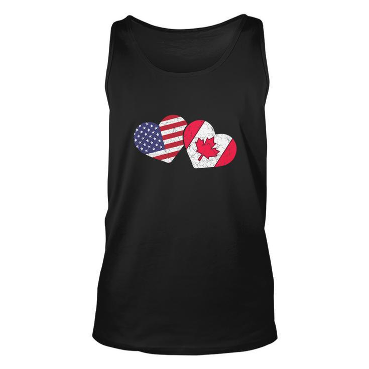 American Canadian Heart Canada Funny Unisex Tank Top