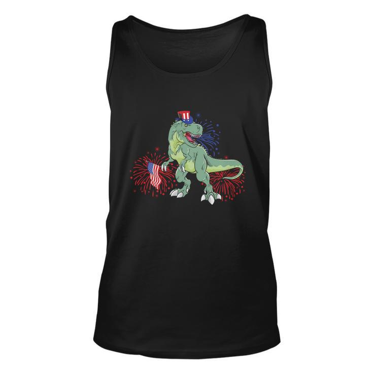 American Flag Dinosaur Plus Size Shirt For Men Women Family And Unisex Unisex Tank Top