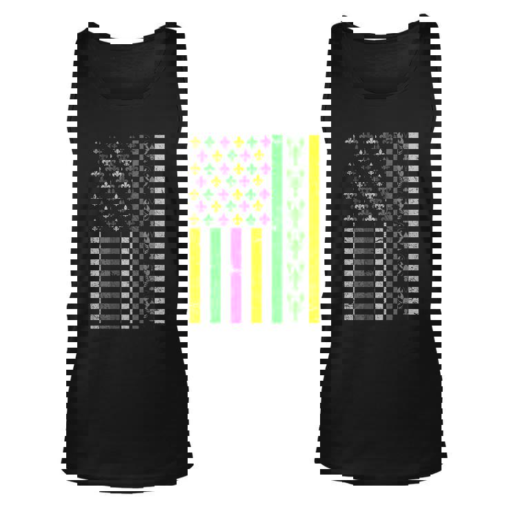 American Flag Mardi Gras Mardi Gras Crawfish V2 Unisex Tank Top