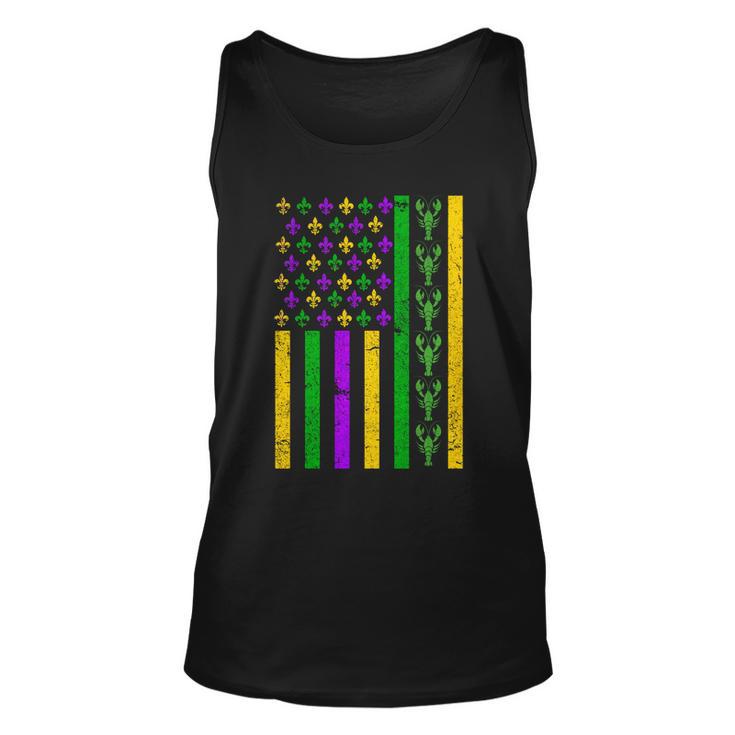 American Flag Mardi Gras  Mardi Gras Crawfish V2 Unisex Tank Top