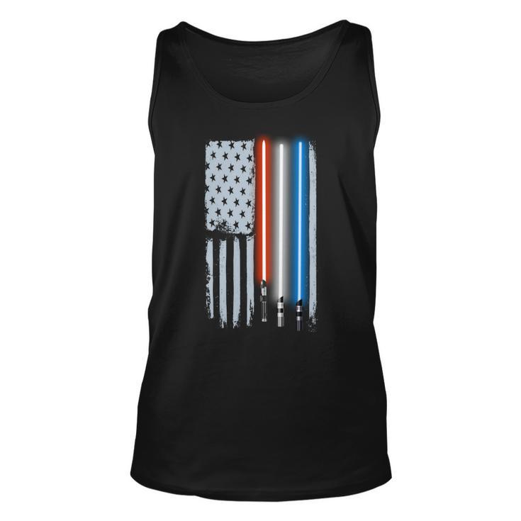 American Lightsaber Flag Tshirt Unisex Tank Top