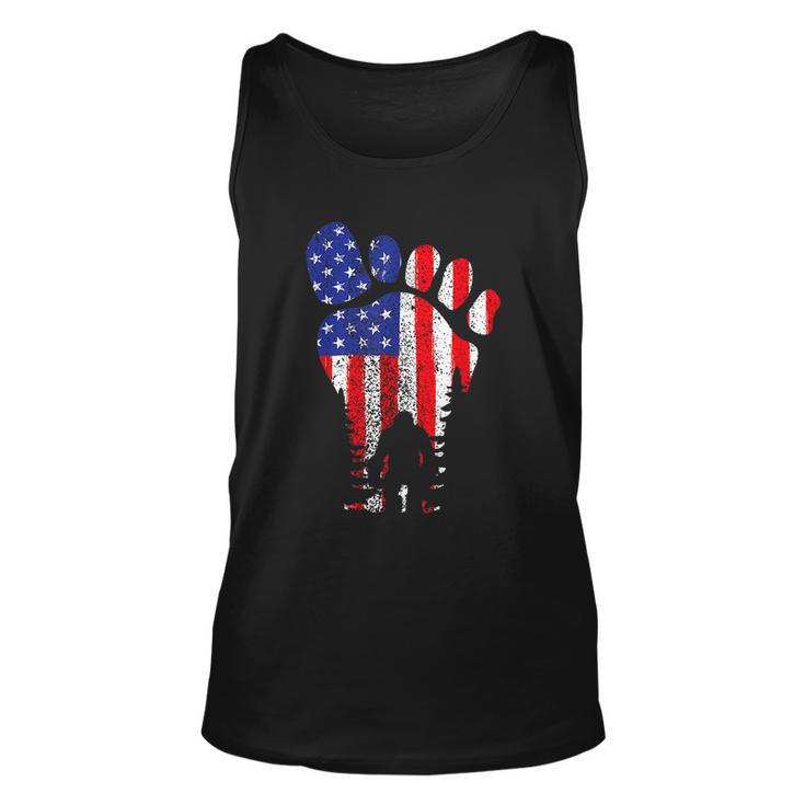 American Usa Flag Bigfoot Sasquatch Patriotic 4Th Of July Unisex Tank Top