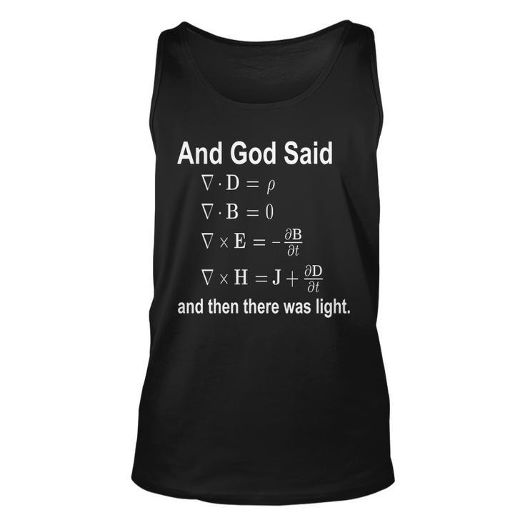 And God Said Formula Unisex Tank Top