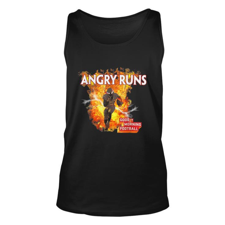 Angry Runs Good Morning Football Sport Lover Football Fan Tshirt Unisex Tank Top