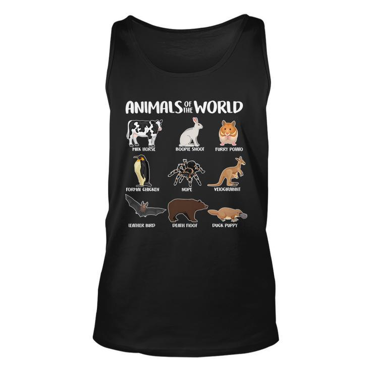 Animals Of The World Funny Names Unisex Tank Top