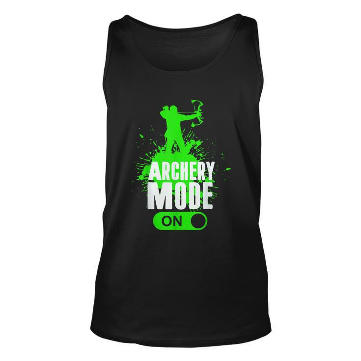 Archery Mode On Cool Hunting Bow Arrow Archer Unisex Tank Top