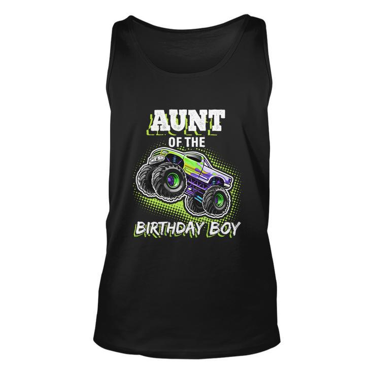 Aunt Of The Birthday Boy Monster Truck Birthday Gift Unisex Tank Top