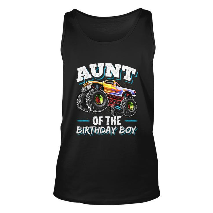 Aunt Of The Birthday Boy Monster Truck Birthday Party Funny Gift Unisex Tank Top