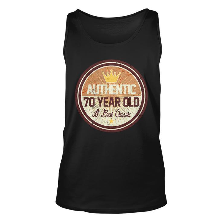 Authentic 70 Year Old Classic 70Th Birthday Tshirt Unisex Tank Top