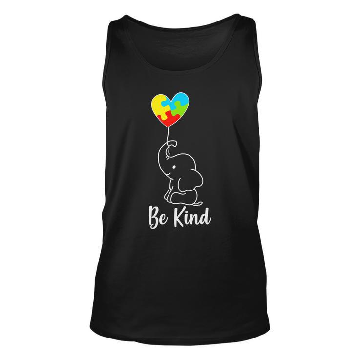 Autism Awareness Be Kind Elephant Tshirt Unisex Tank Top