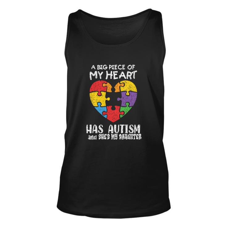 Autism Awareness Dad Mom Daughter Autistic Kids Awareness Unisex Tank Top