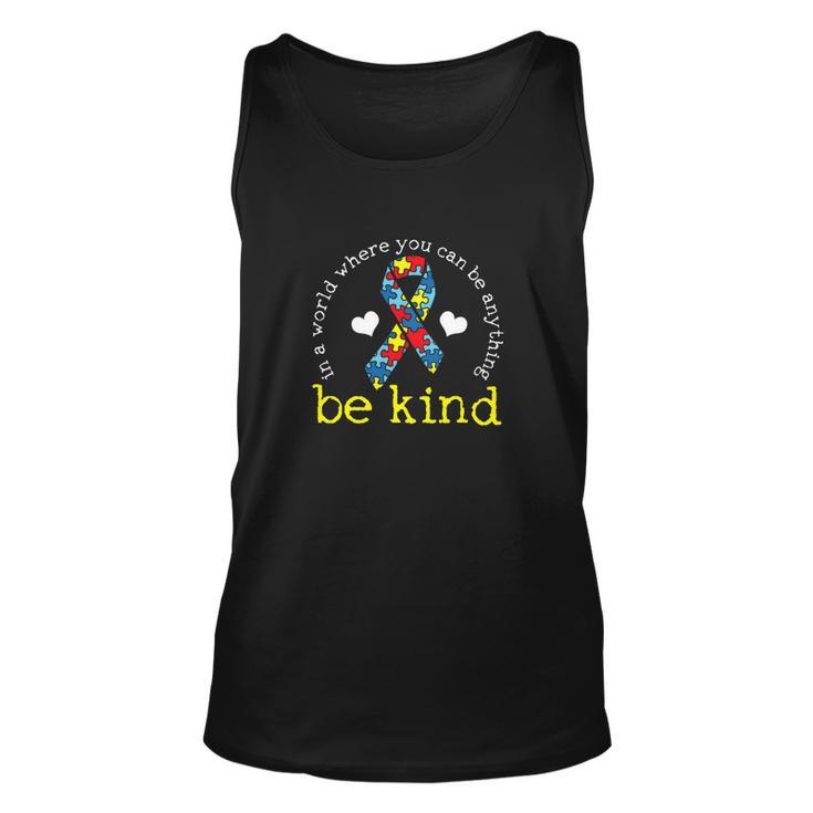 Autism Awareness Kindness Ribbon Heart Tshirt Unisex Tank Top