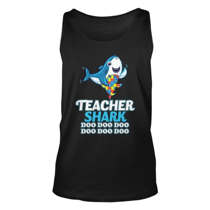 Autism Teacher Shark Unisex Tank Top