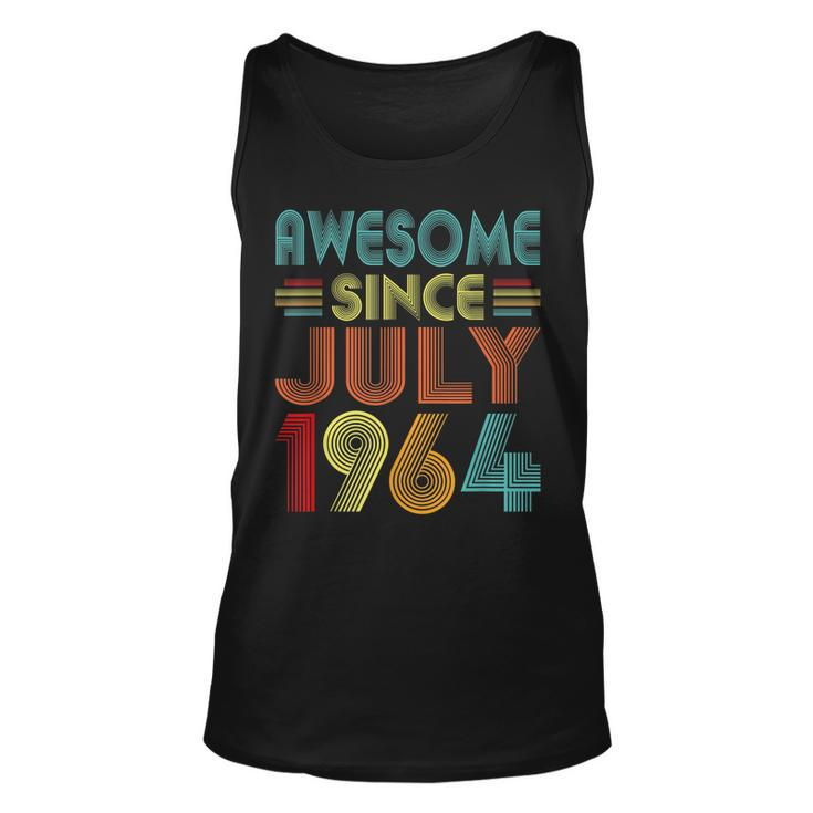 Awesome Since July 1964 Vintage 58 Years Old 58Th Birthday  Unisex Tank Top