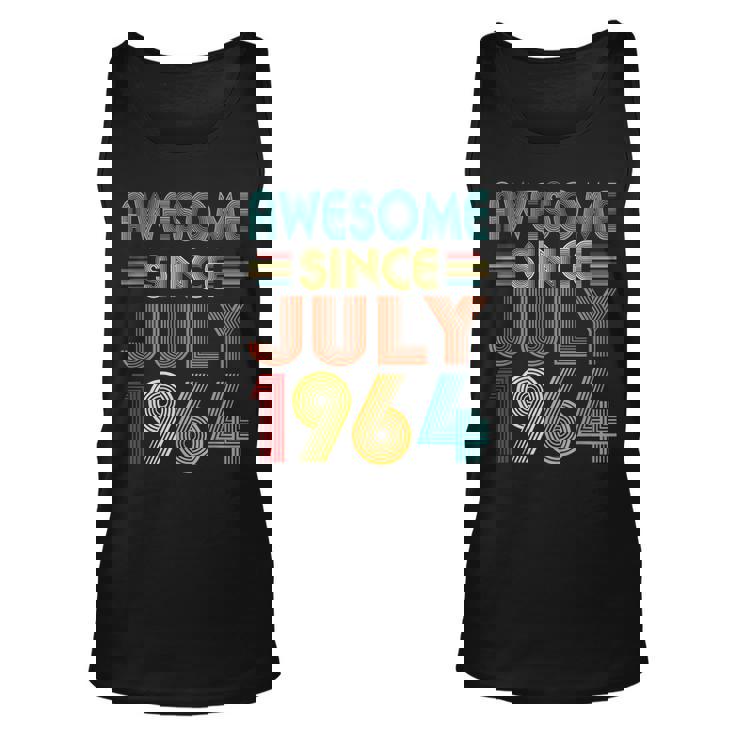 Awesome Since July 1964 Vintage 58 Years Old 58Th Birthday Unisex Tank Top