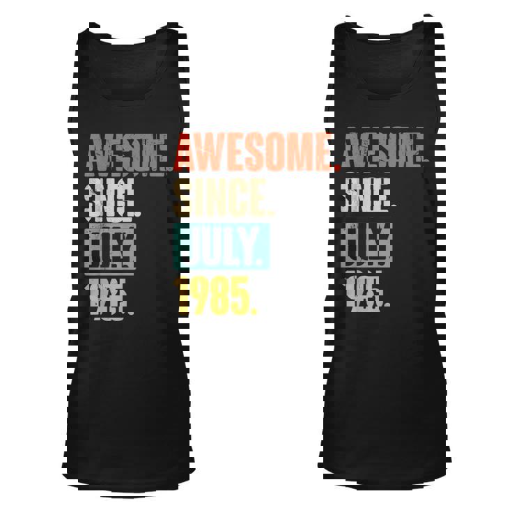 Awesome Since July 1985 37 Year Old 37Th Birthday Gift  Unisex Tank Top
