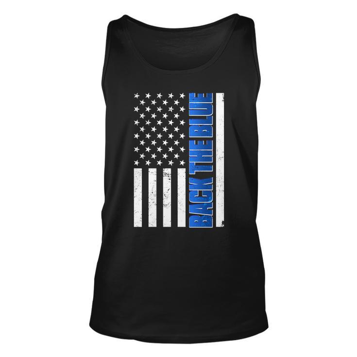 Back The Blue Thin Blue Line Us Flag Unisex Tank Top