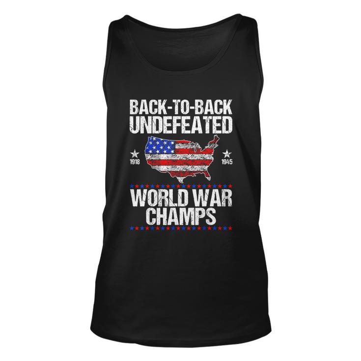 Back To Back Undefeated World War Champs Usa Flag Unisex Tank Top