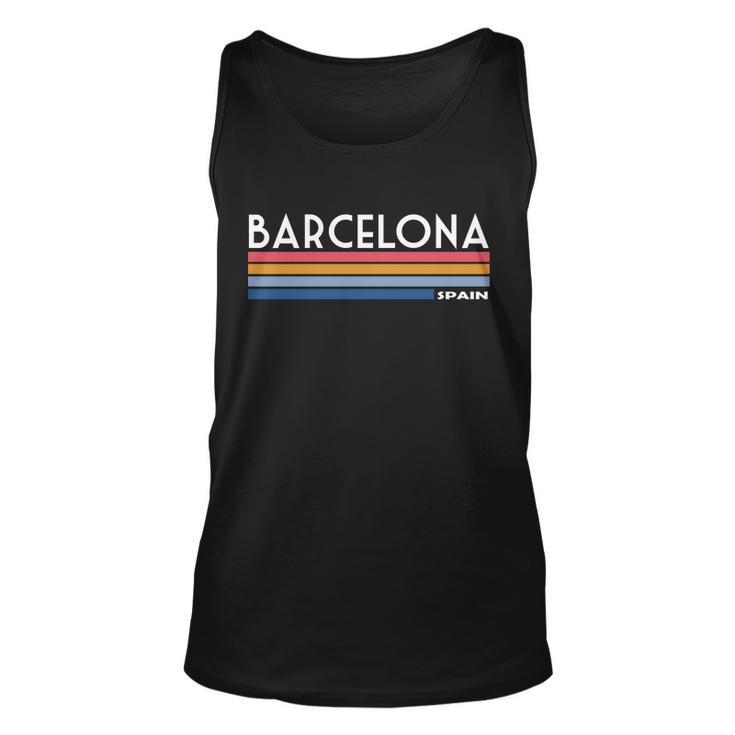 Barcelona Retro &S Unisex Tank Top