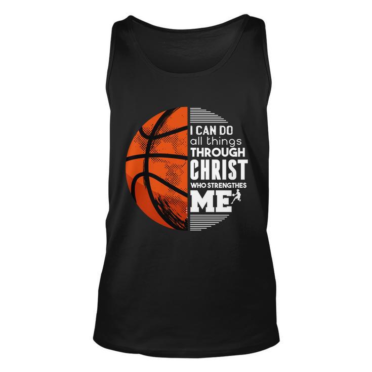 Basketball Faith All Things Through Christ Unisex Tank Top