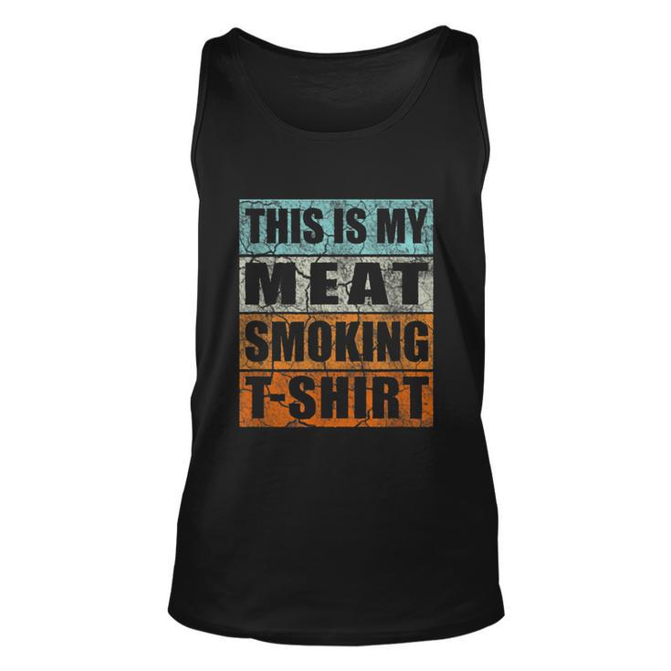 Bbq Smoker Themed Retro Vintage My Meat Smoking Unisex Tank Top