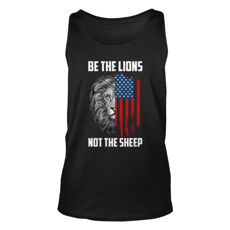 Be The Lions Not The Sheep Usa American Flag Tshirt Unisex Tank Top