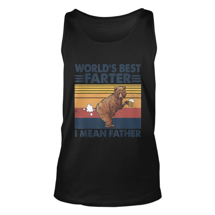 Bear Worlds Best Farter Gift I Mean Father Vintage Retro Gift Unisex Tank Top