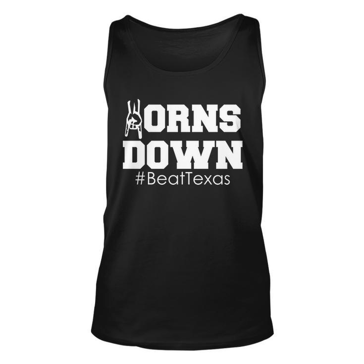 Beat Texas Horns Down Football Unisex Tank Top