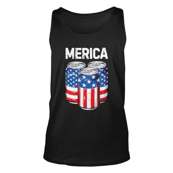 Beer American Flag 4Th Of July Merica Usa Men Women Drinking Unisex Tank Top