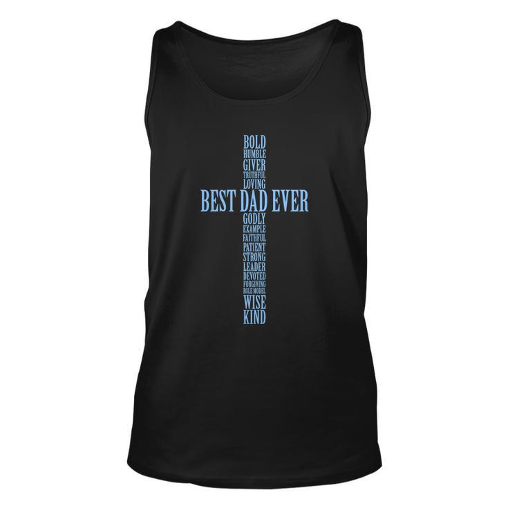 Best Dad Ever Positve Words Cross Unisex Tank Top