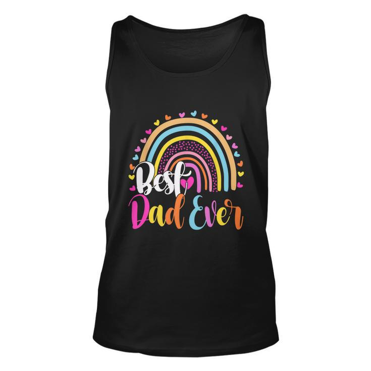 Best Dad Ever Rainbow Funny Fathers Day From Daughters Girls Gift Unisex Tank Top