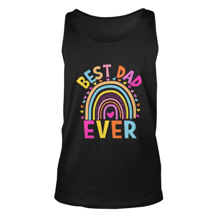 Best Dad Ever Rainbow Funny Fathers Day From Daughters Girls Great Gift Unisex Tank Top