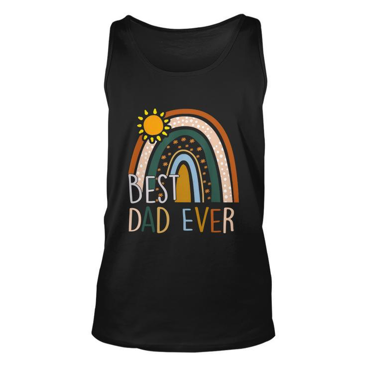 Best Dad Ever Rainbow Funny Fathers Day From Wife Daughter Cool Gift Unisex Tank Top