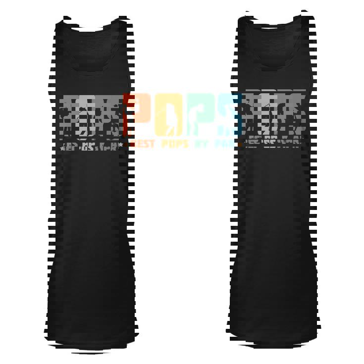 Best Pops By Par Golf Gift Vintage Retro Unisex Tank Top