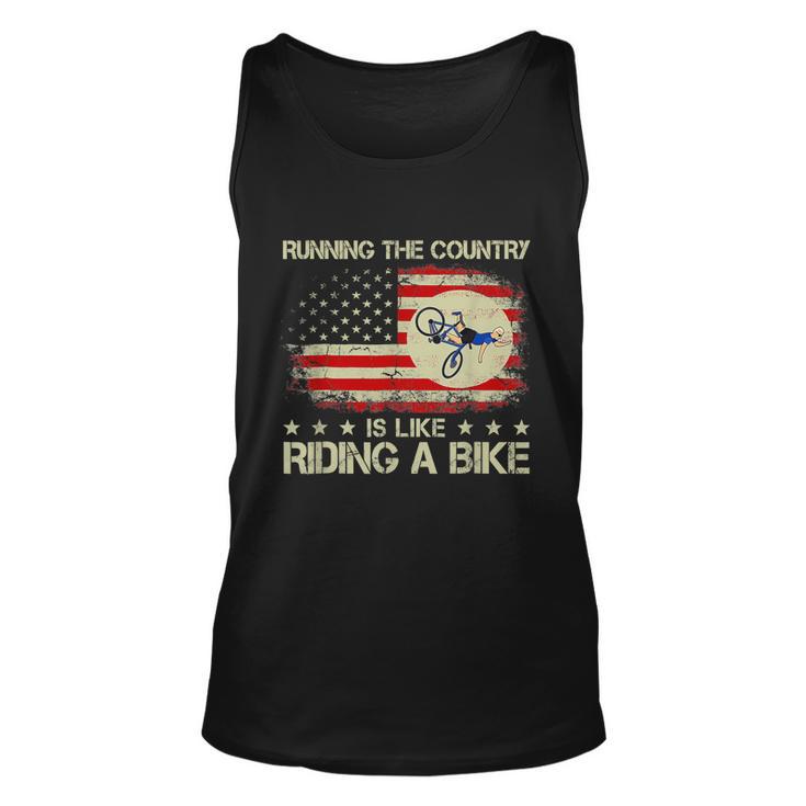 Biden Bike Bicycle Running The Country Is Like Riding A Bike V9 Unisex Tank Top