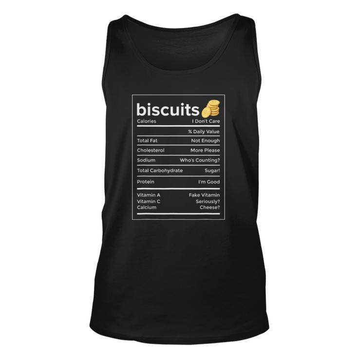 Biscuits Nutrition Facts Funny Thanksgiving Christmas Unisex Tank Top