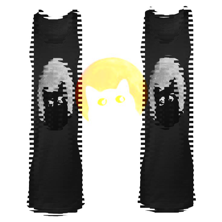 Black Cat Halloween Design Funny Cat Halloween  Unisex Tank Top
