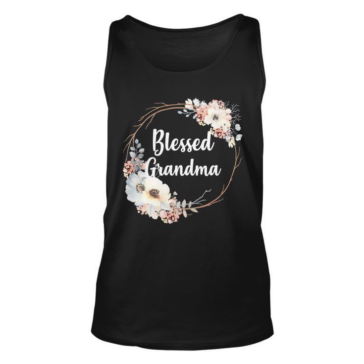 Blessed Grandma Floral Tshirt Unisex Tank Top