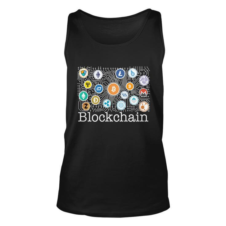 Blockchain Cryptocurrency Logos Unisex Tank Top
