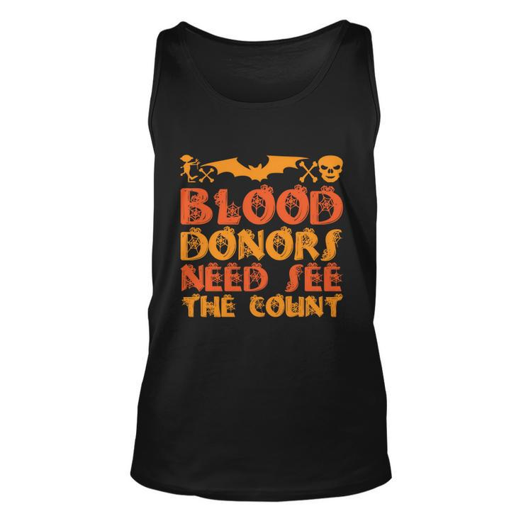 Blood Donor Need See The Count Halloween Quote Unisex Tank Top