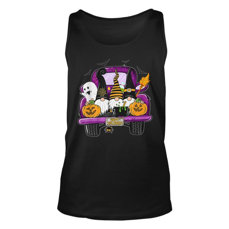 Boo Pumpkin Witch Gnomes In Halloween Truck Funny Holiday  Unisex Tank Top