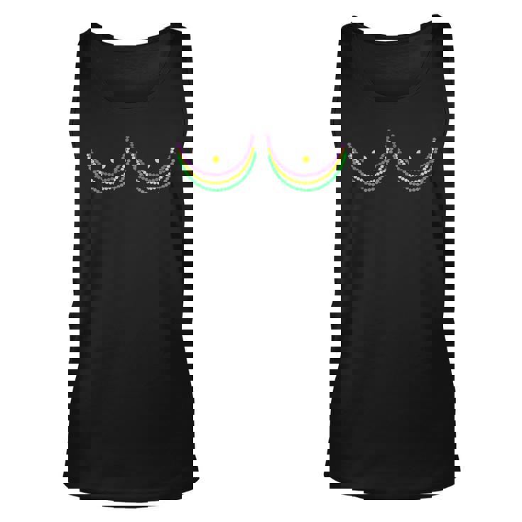 Womens Boobshirt Mardi Gras Shirt | Funny Beads Boobs Outline Gift T-Shirt