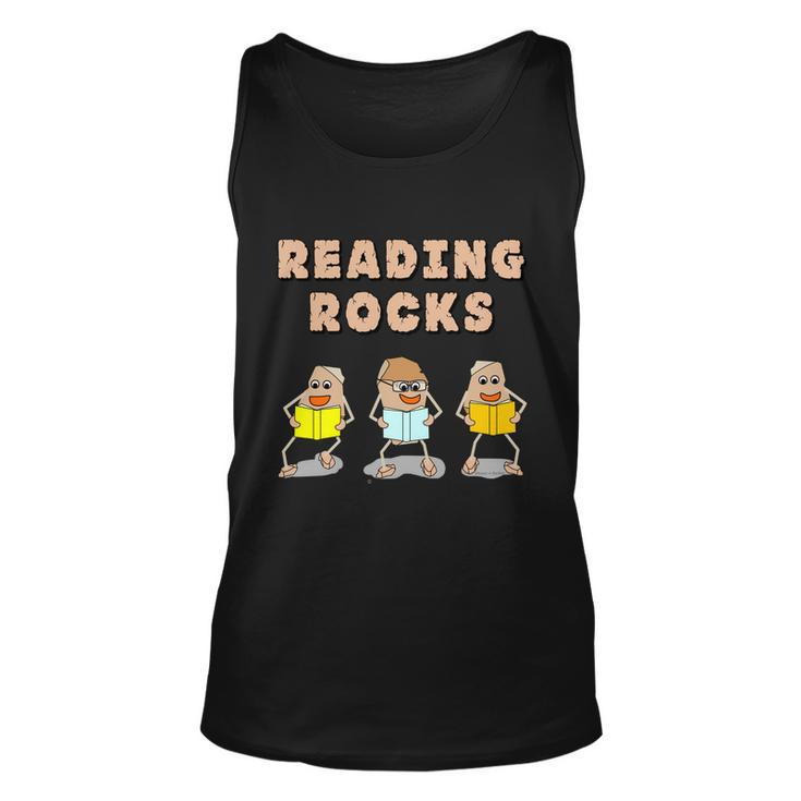 Book Reading Rocks Funny Literacy Funny Gift Unisex Tank Top