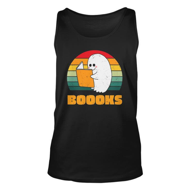 Boooks Ghost Funny Librarian Book Lovers Halloween Costume Unisex Tank Top