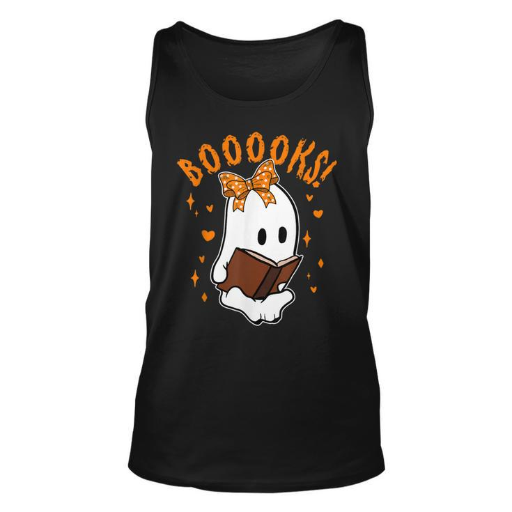 Booooks Boo Ghost Halloween Nerd  Unisex Tank Top