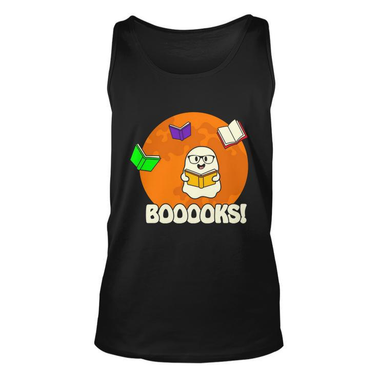 Booooks Ghost Boo Halloween Quote Unisex Tank Top
