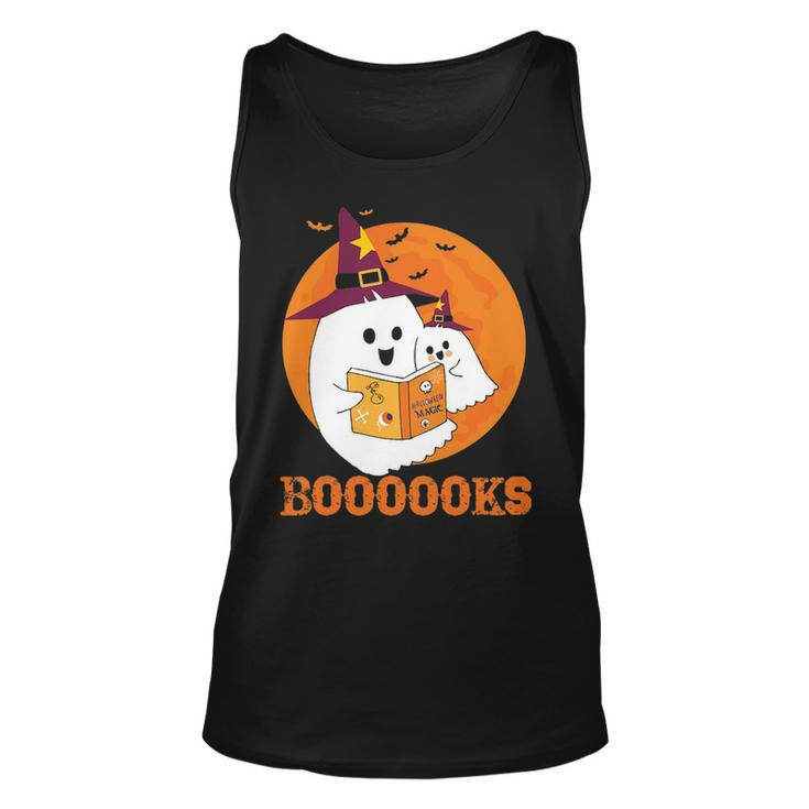Booooks Halloween Boo Read Books Reading Unisex Tank Top